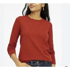 J. Crew Orange‎ Wool/cotton blend long sleeve crew neck sweater (M)
